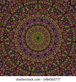 Geometrical polygonal dynamic radial mosaic pattern background - psychedelic hypnotic colorful vector graphic from triangles