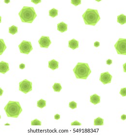 Geometrical polygonal greenery seamless pattern.
