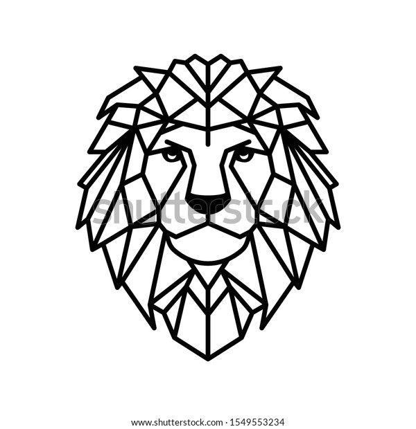 Geometrical Polygonal Head Lion Stylish Trendy Stock Vector Royalty Free 1549553234