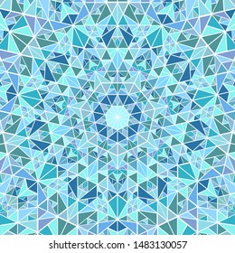 Geometrical polygonal radial tiled pattern mosaic background - psychedelic circular vector graphic design from triangle polygons
