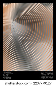 Geometrisches Poster-Design mit optischem Illusionseffekt.  Modern Psychedelic Cover Page Collection. Pastellwachs legt den Hintergrund fest. Fluid Stripes Art. Swiss Design. Vektorgrafik für das Magazin.