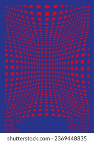 Geometrical Poster Design with Optical Illusion Effect.  Minimal Psychedelic Cover Page Collection. Bright Wave Lines Background. Fluid Stripes Art. Swiss Design. Vector Illustration for Flyer.