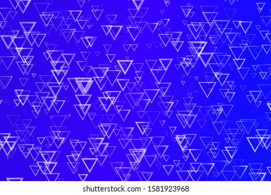 Geometrical regular triangle landing page background - geometric chaotic abstract vector graphic design with triangles