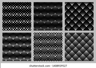 Geometrical retro circle pattern background design set - abstract vector graphic