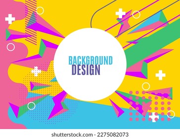 Geometrical retro elements theme Background. Vintage Minimal geometric template. Abstract Graphic shapes poster, banner design.