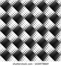 Geometrical ring pattern background design - abstract black and white vector illustration from circles