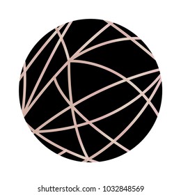 Geometrical round ornament of multi-colored triangles. For web, textile and wallpapers