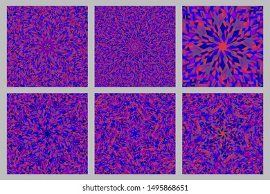 Geometrical round tile mosaic pattern background set - circular vector design