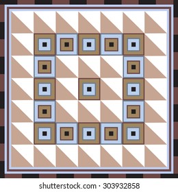 Geometrical seamless abstract pattern from decorative ethnic ornament elements .  African, Mexican, Turkmen texture (background) for packing, textile, interior, web design.
