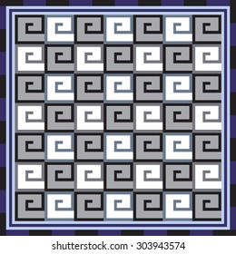 Geometrical seamless abstract pattern from decorative ethnic ornament elements .  African, Mexican, Turkmen texture (background) for packing, textile, interior, web design.