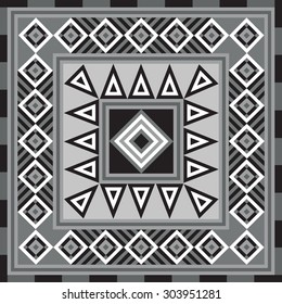 Geometrical seamless abstract pattern from decorative ethnic ornament elements .  African, Mexican, Turkmen texture (background) for packing, textile, interior, web design.