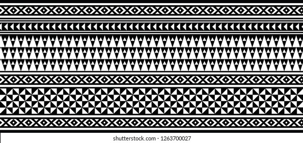 Geometrical seamless black and white border