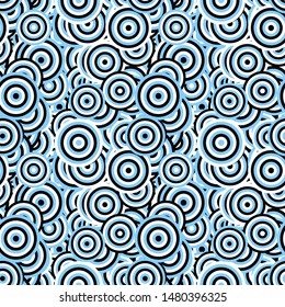Geometrical seamless concentric ring pattern background - vector illustration