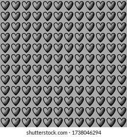 Geometrical seamless counting heart embroidery or knitting scheme motif pattern background, isolated vector illustration. For apparel textile: sweater, sock, scarf; interior: napkin, cushion