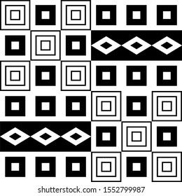 Geometrical seamless counting jacquard embroidery or knitting scheme motif pattern background, isolated vector illustration. For apparel textile: sweater, sock, scarf; interior: napkin, cushion