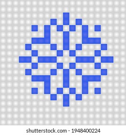 Geometrical seamless counting jacquard embroidery or knitting scheme motif pattern background, isolated vector illustration. For apparel textile like that sweater, sock, napkin, cushion