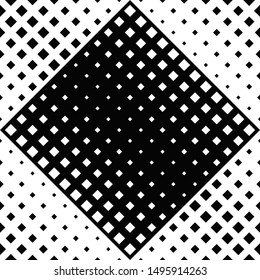 Geometrical seamless diagonal square pattern background - black and white vector graphic from squares