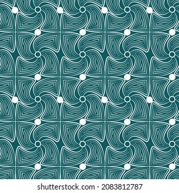 geometrical seamless pattern with abstract flowers.