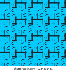 Geometrical seamless pattern background. Beautiful continuous illustration. Hand drawn art modern