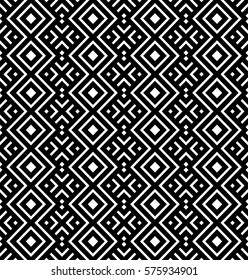 Geometrical seamless pattern black and white color