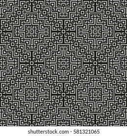 Geometrical seamless pattern black and white color