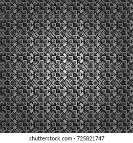 Geometrical seamless pattern with black, white and gray tiles. Vector illustration.