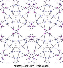 Geometrical seamless pattern circle, lines and star, EPS8 - vector graphics.