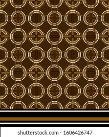 Geometrical seamless pattern with circles and triangles