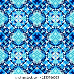 Geometrical seamless pattern in ethnic style. Abstract tribal illustration.