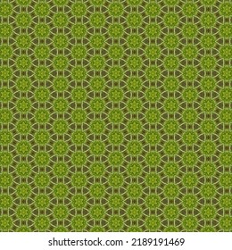 Geometrical seamless pattern of green color.