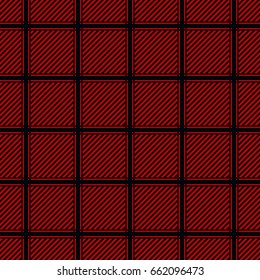 Geometrical seamless pattern with lines in a cage