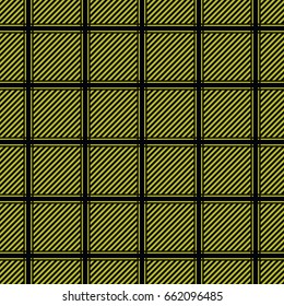 Geometrical seamless pattern with lines in a cage.