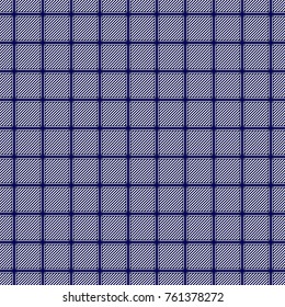Geometrical seamless pattern with lines in a cage