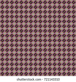 Geometrical seamless pattern with pink, black and neutral tiles. Vector illustration.
