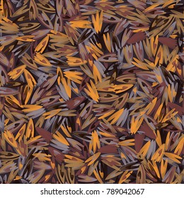 Geometrical seamless pattern with randomly spread hearts. St. Valentine's Day texture. Dark autumn colors, halftones.