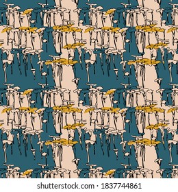 Geometrical seamless pattern, retro design