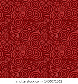Geometrical seamless pattern - vector concentric circle background graphic