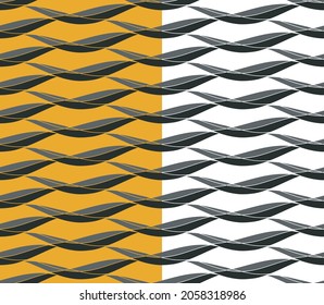Patrón geométrico sin costuras. Fondo de color editable en blanco o amarillo. Vector