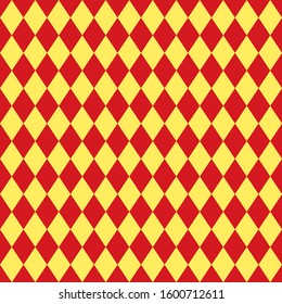 geometrical seamless pattern with  yellow and red diamond or rhombus. 