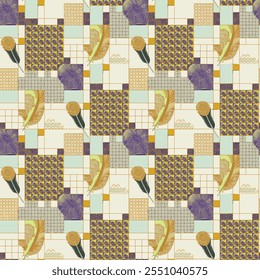 Geometrical Seamless Textile Patterns in Pattern Vector Repeat Suited for Bold Wall Art, Stylish Fashion Prints, Wallpaper, and Wrapping.
