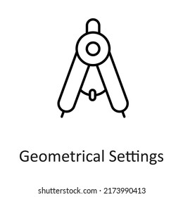 Geometrical Settings vector filled outline Icon Design illustration on White background. EPS 10 File