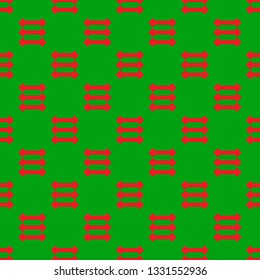Geometrical shape seamless background on the green background