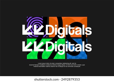 geometrical shape for streetwear urban fashion template for printing with motivational quotes
