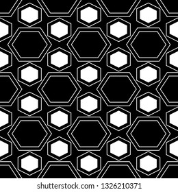 Geometrical shapes backdrop.Seamles pattern. Figures motif. Hexagons ornament.Polygons background.Hexahedrons wallpaper.Digital paper, web designing, textile print.