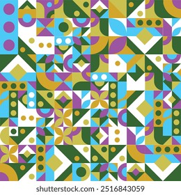 Geometrical Shapes Pattern Colorful Background Texture 