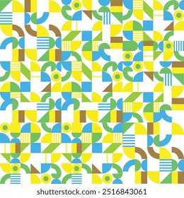 Geometrical Shapes Pattern Colorful Background Texture 