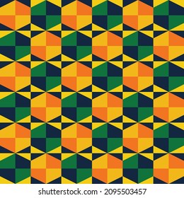 Diseño de patrones de formas geométricas con bordes sin fisuras y colores frescos vectores eps 10