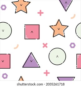 Geometrische Formen Nahtlose Muster eps10. Cute Geometrische Formen.