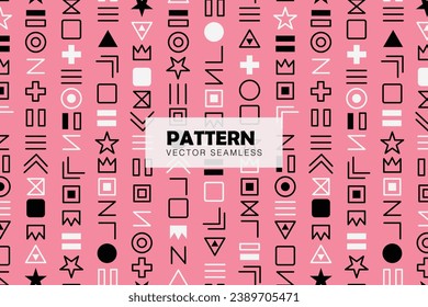 Geometrical shapes seamless repeat pattern