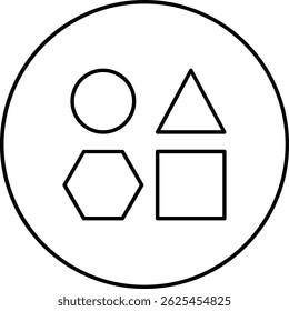 Icono de Vector de Formas geométricas. Se puede utilizar para aplicaciones de impresión, móviles y de Web.